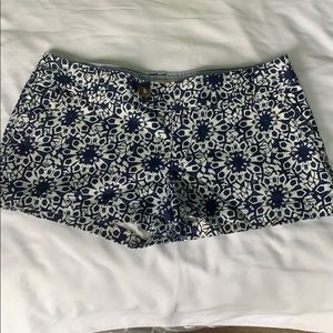 Navy Patterned Shorts
